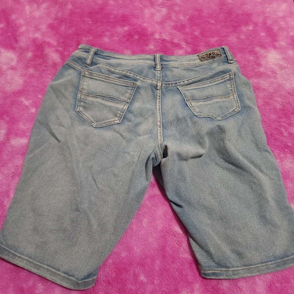 BQB Denim Shorts Women's Size 11 Blue Jean‎ Shorts 11 Inch Inseam Stretch